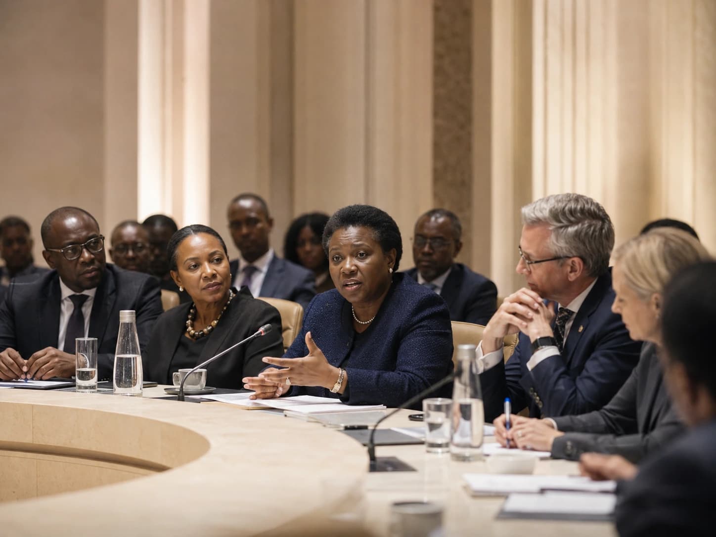 Dialogue politique en table ronde institutionnelle